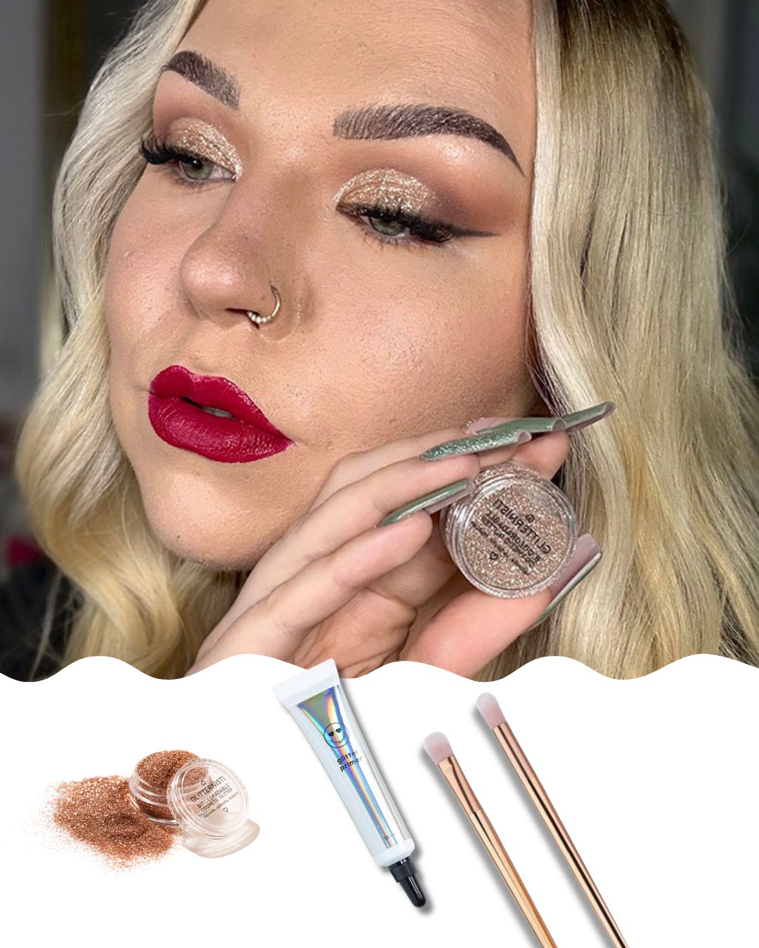 NUDE GLITTER EYES – Osta look settinä