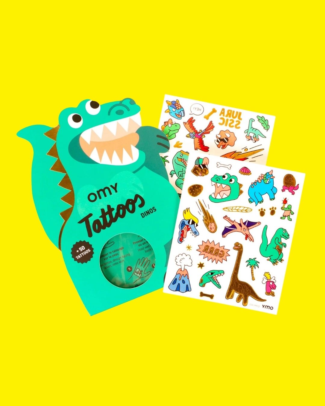 OMY Dinos – lasten dinosaurussiirtokuvatatuoinnit, 50 kpl