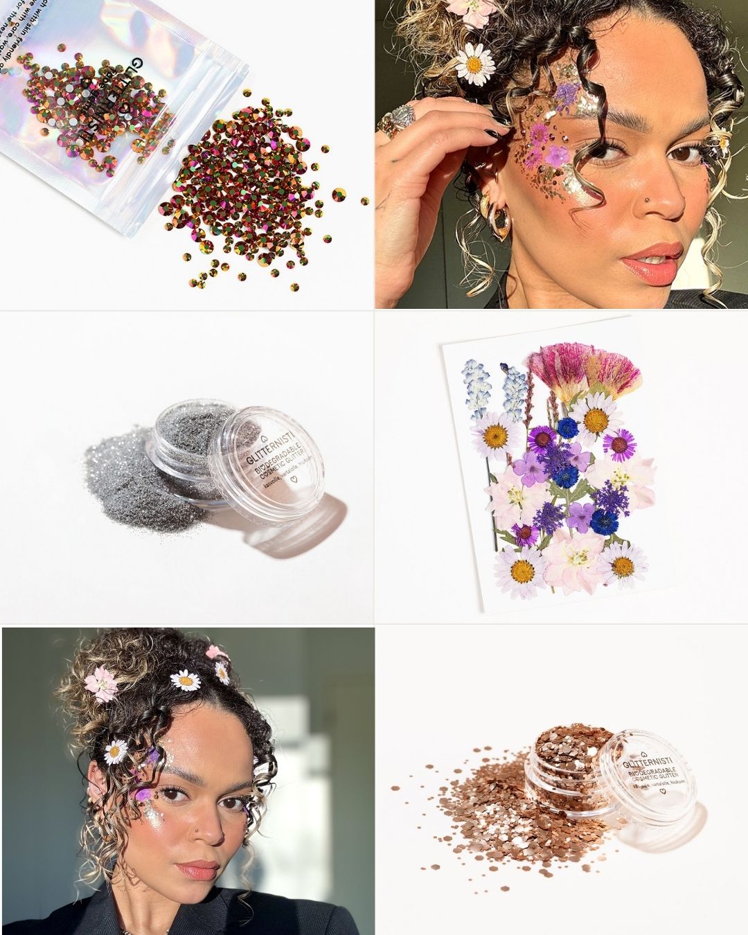 GLITTERNISTI FLOWERS GLITTER SET