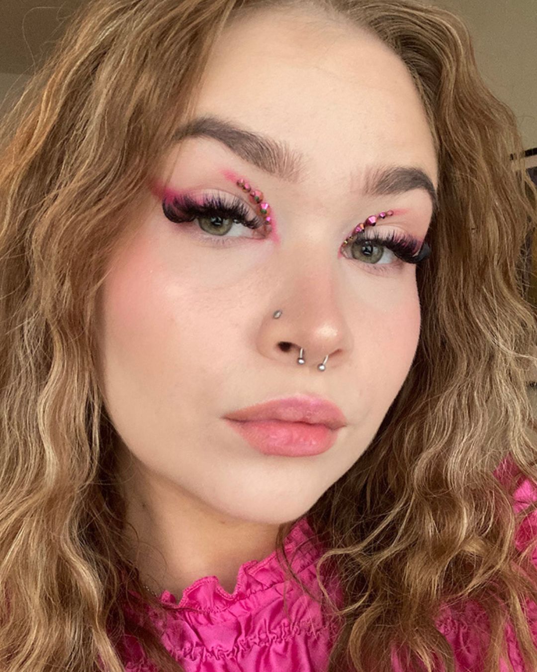 GLITTERNISTI MINI FACE GEMS - HOLOGRAPHIC PINK