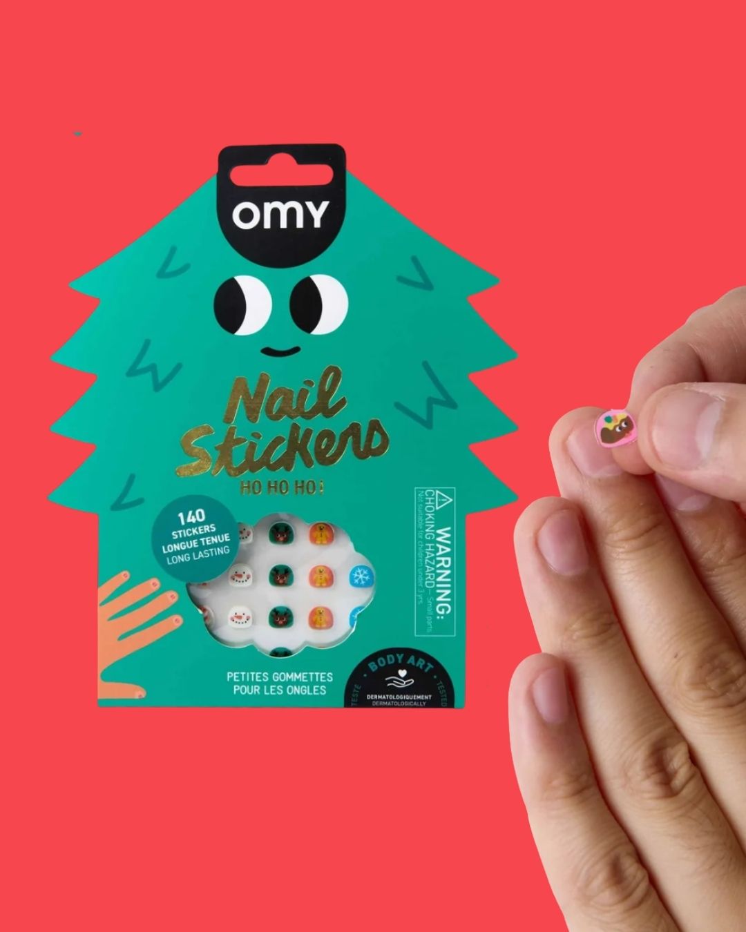 OMY Christmas Party – lasten joulusetti kynsi- ja korvakorutarroilla