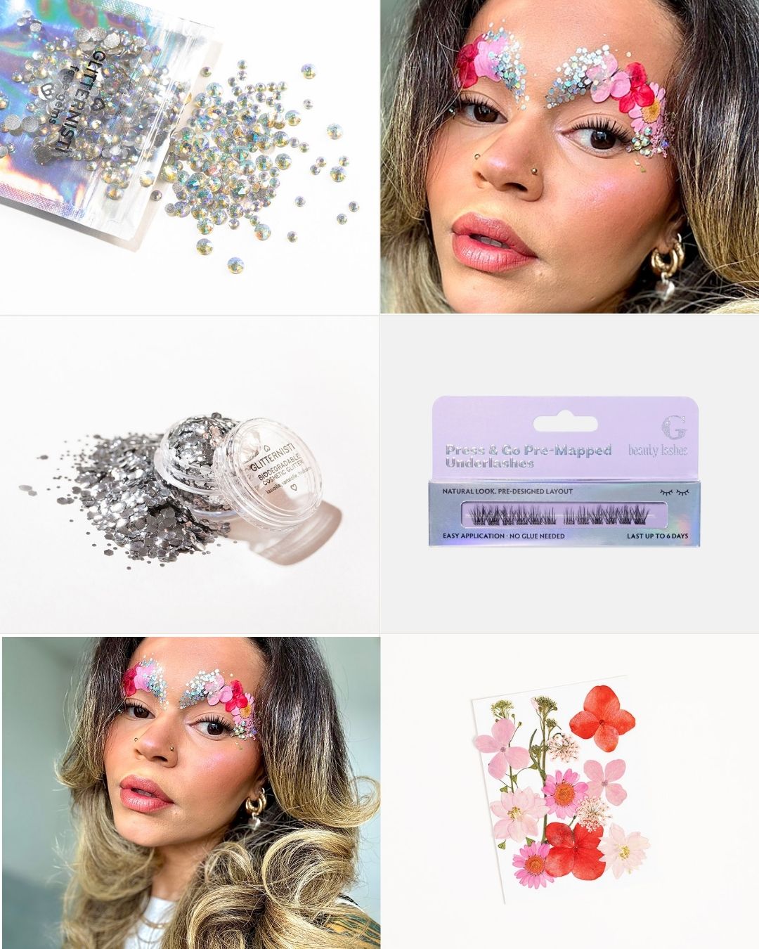 GLITTERNISTI SILVER AND PINK GLITTER SETTI