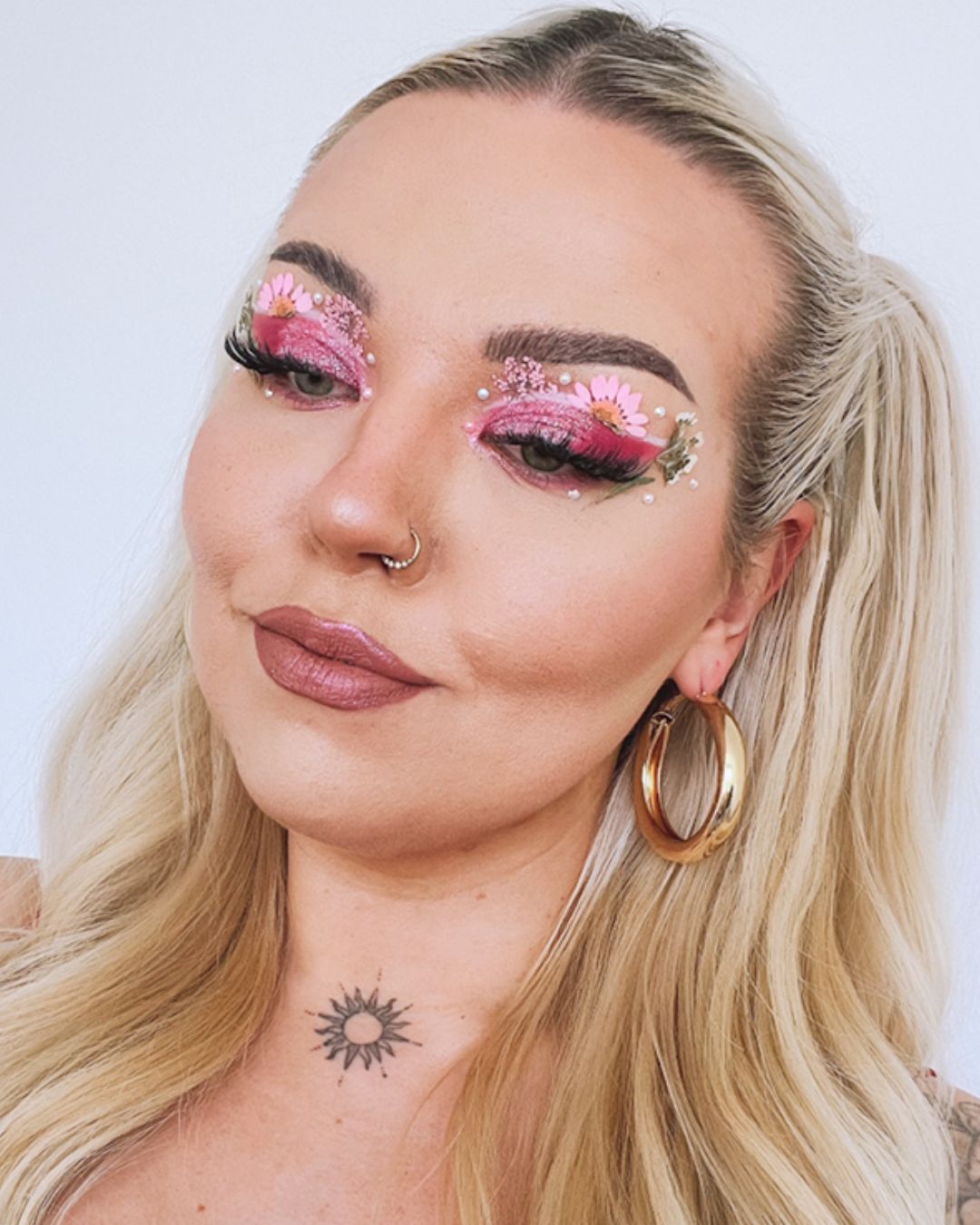 GLITTERNISTI Face Flowers Pink