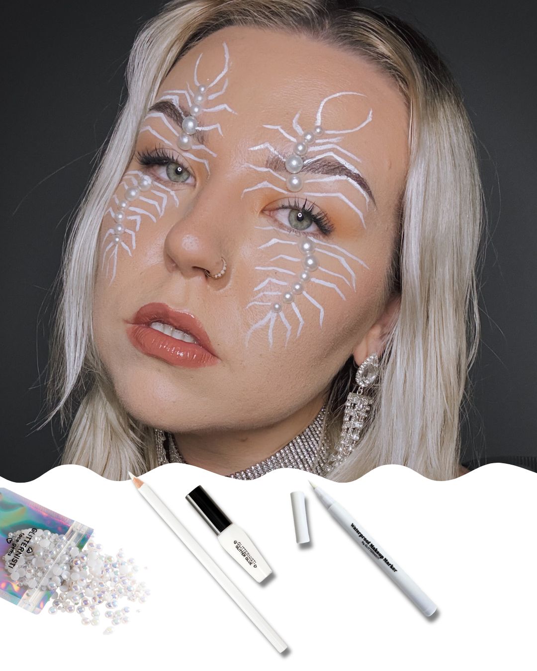 SKELETON PEARLS – Halloween-look settinä